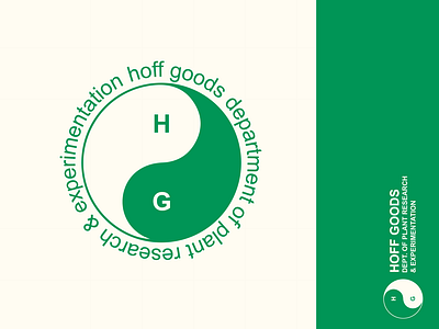 Hoff Goods Department of Plant Research branding design hoff goods plants retro ying yang