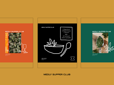 Medly Supper Club Social Content branding cannabis content creation illustration instagram social content
