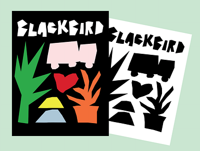 Blackbird Print/Shirt Design Concept art print blackbird branding graphic design illustration tshirt