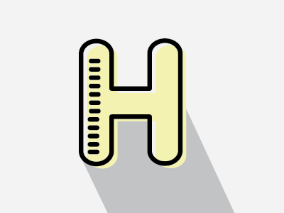 H h lettering type