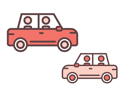 Car Close Up car flat design icon