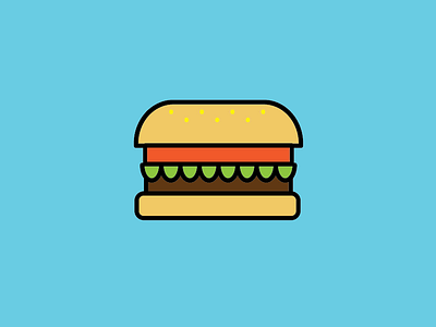 Burger burger flat icon food foodie hamburger icon