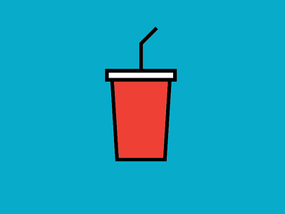 Soda drink flat icon pop simple soda