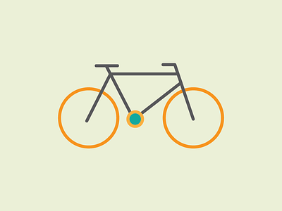 Bike bike flat design icon road bike simple