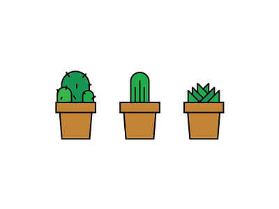 cactussssss cactus flat design icon succulents