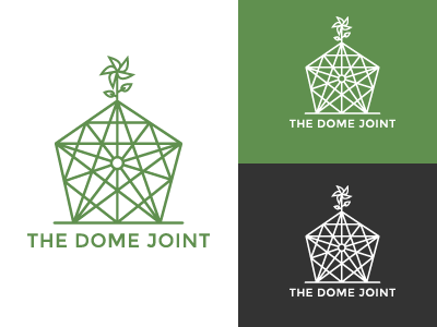 The Dome Joint Logo branding dome line work logo logo design nature plants