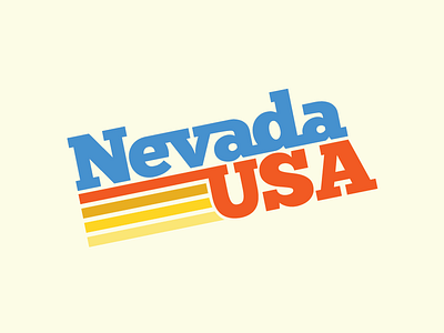 Nevada USA nevada retro typography