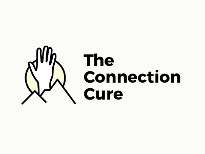 The Connection Cure Logo connection hand logo mountains