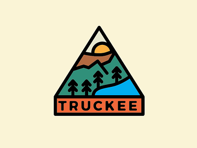 Truckee Badge badge icon lake mountains outdoors river truckee