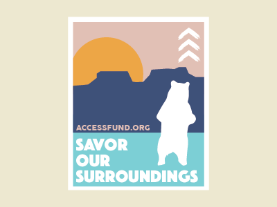 Savor Our Surroundings bear national park park poster sticker