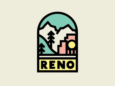 Reno Badge icon pastel reno sticker