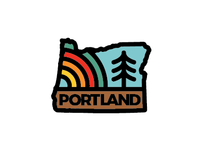 Portland oregon pdx portland rainbow state tree usa