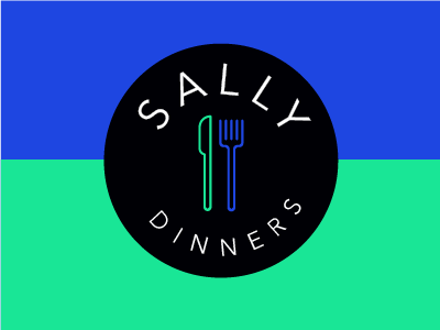 Logo Concept for SALLY Dinners dinner food logo simple utensils