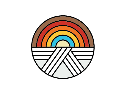 Dojo Rainbow Logo Concept belt dojo karate logo martial arts rainbow