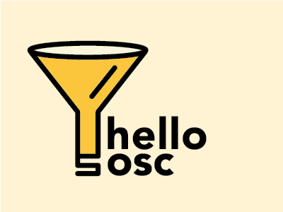 Hello OSC Funnel Logo Idea bold funnel logo