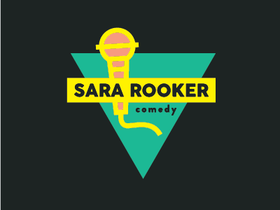 Sara Rooker Comedy Logo comedy logo mic microphone sara rooker