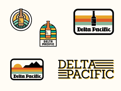 Delta Pacific Brand Concepts beer branding brewery retro thick lines