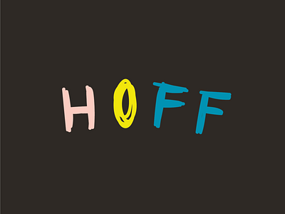 HOFF Logo branding handwritten hoff hoff goods logo