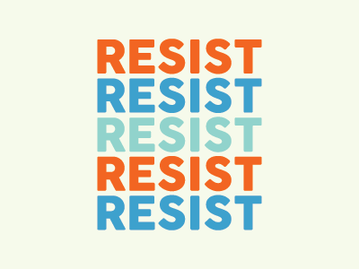 RESIST america font politics poster resist type typography usa