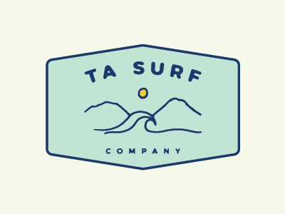 Logo Concept for TA Surf Co alaska badge badge logo branding illustration logo minimal surf surfboard surfing