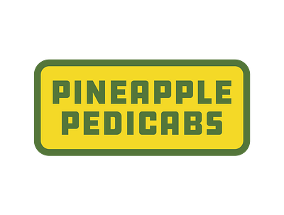Pineapple Pedicabs Submark logo pedicab reno sticker submark