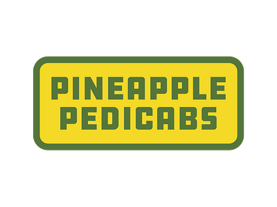 Pineapple Pedicabs Submark logo pedicab reno sticker submark