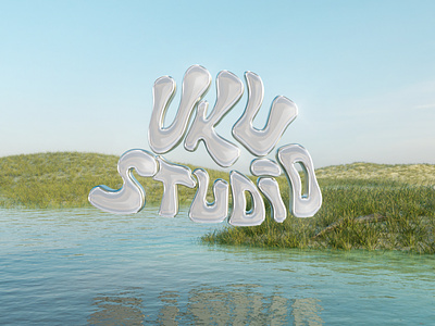 UKU 3D Typo 2000s 3d cinema4d concept design logo nature render typography water y2k