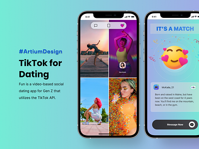 Fun TikTok for Dating app branding dating design download free freebie ios mobile social tiktok ui ux