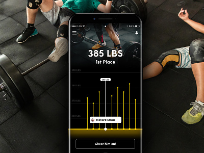 Deadlift Event Fitness App app application clean competition deadlifting design event fitness fitness app gym interface mobile mobile app mobile design tracking ui
