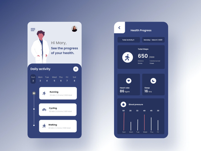 Healthcare App UI by Manaswee singh on Dribbble