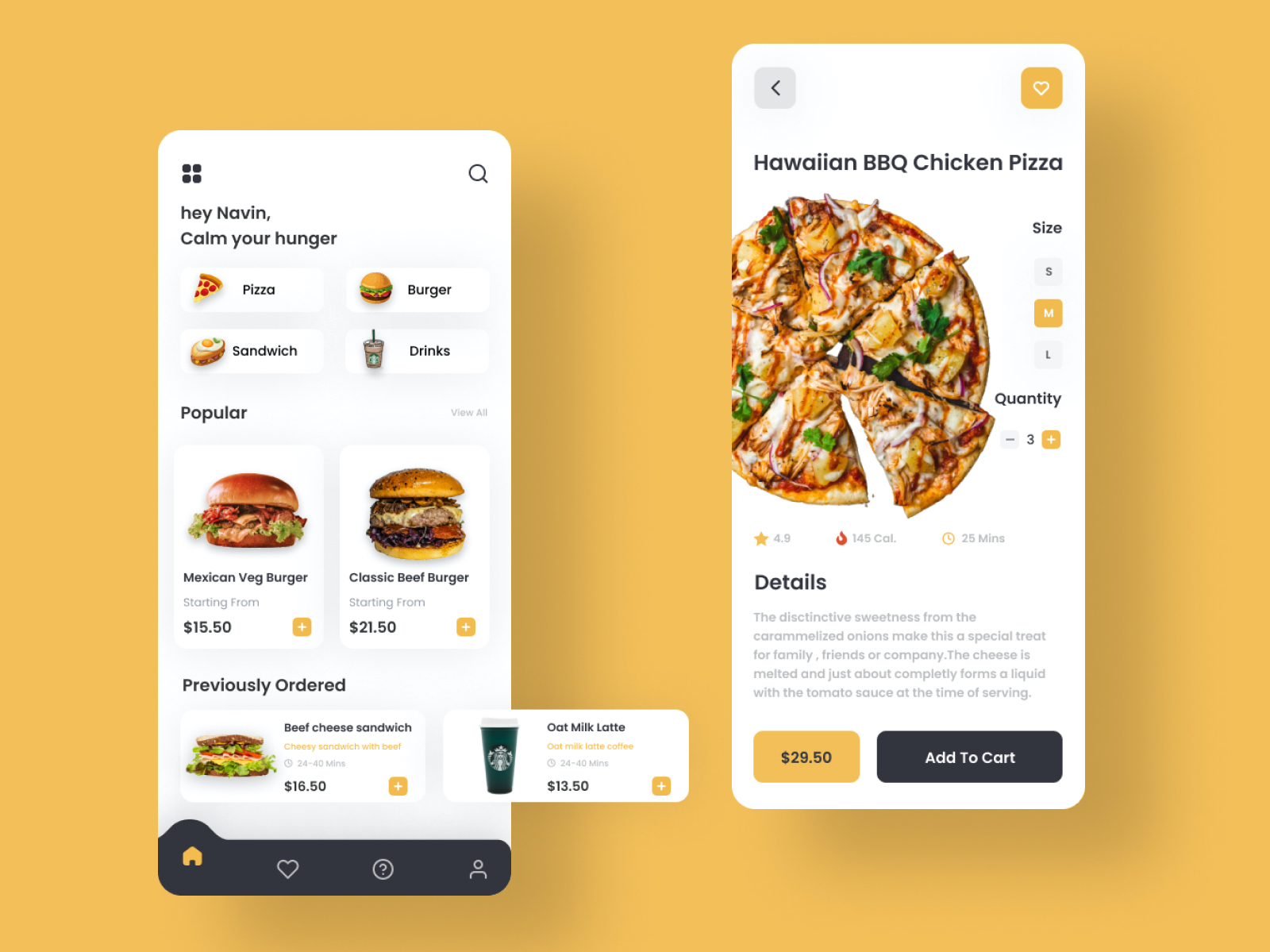 Food Delivery App UI by Manaswee singh on Dribbble