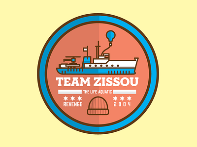 Team Zissou badge fun illustration movie wes anderson