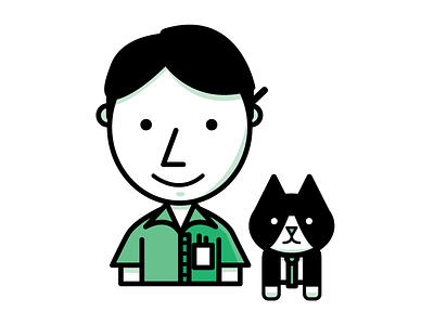 New About Page cat illustration me pet profile website