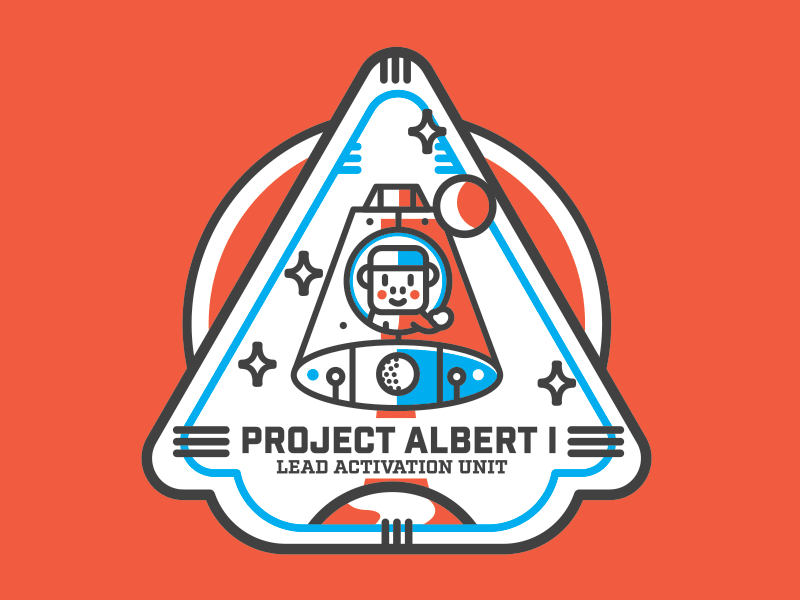 Project Albert atlanta badge georgia illustration lander space