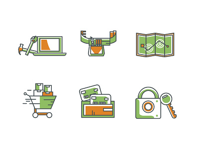 NBS Icons email features icons illustration information