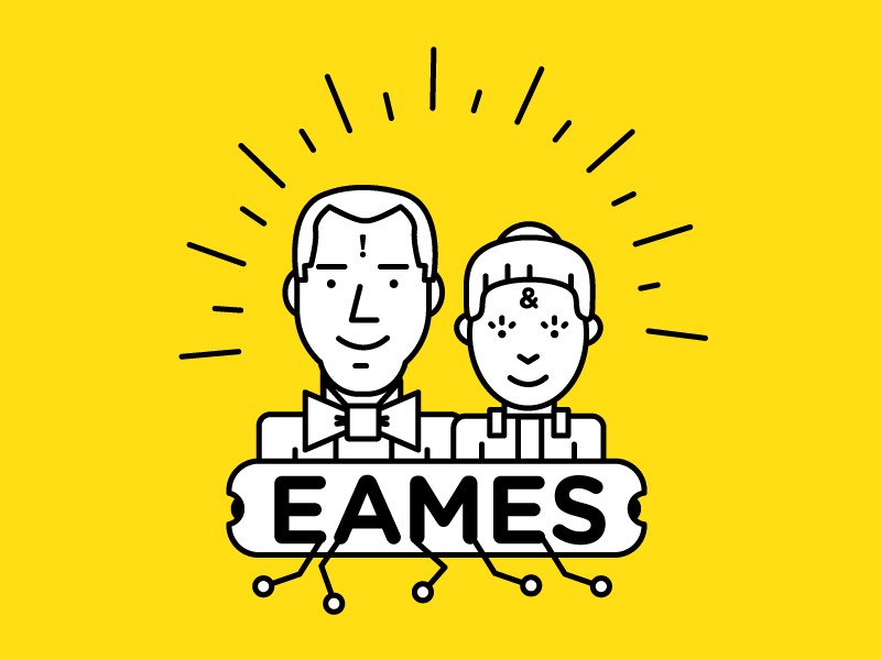 Eames Couple designers eames illustration print
