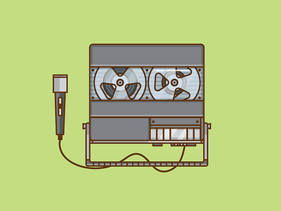 Uher Tape Recorder 60s audio electronics german illustration record