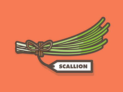 Scallion collab food illustration onion vegetable