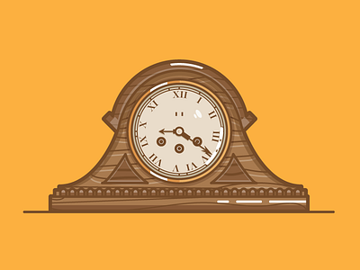 Mantel Clock clock home illustration indoor