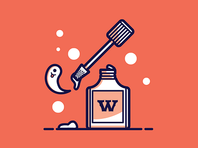 Wite Ghost ghost illustration office tools