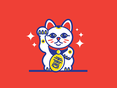 Lucky Cat cat illustration japan restaurant