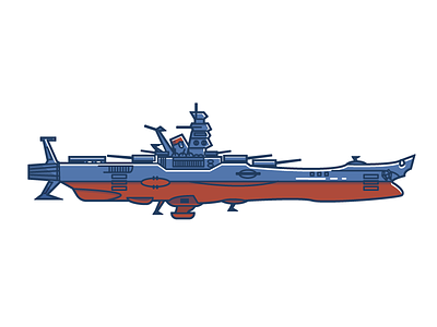 Space Battleship Yamato 70s animation anime illustration mechanical sci-fi space