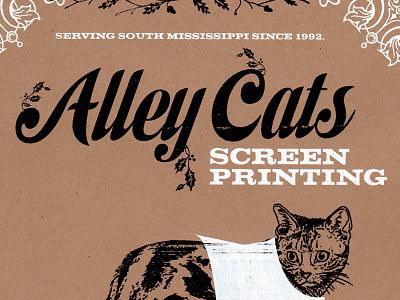 Alley Cats Screen Printing Flyer