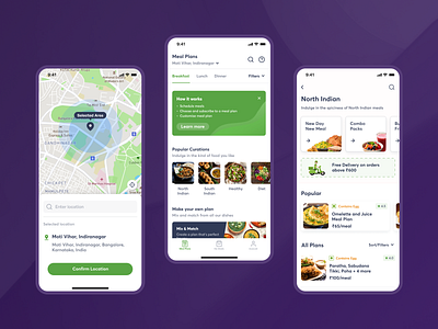 Orderly - Part 2 app cards categories design food home location map mobile ui ux