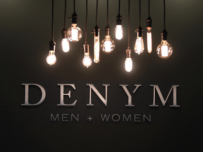 Denym - Men + Women Clothing - Logo Branding brand identity branding branding design clothing brand clothing company clothing label design graphic design logo minimal sign signage signage design