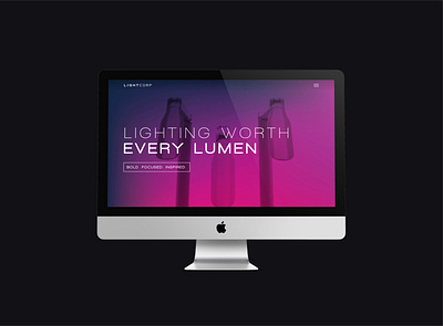 LightCorp - Website Design brand identity branding design graphic design homepage lighting logo minimal ui ux web design website website design