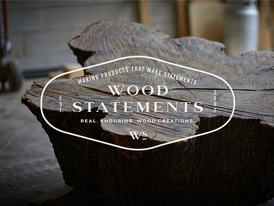 Wood Statements Emblem Logo brand design brand identity branding design emblem emblem design emblem logo graphic design logo logo design woodworking