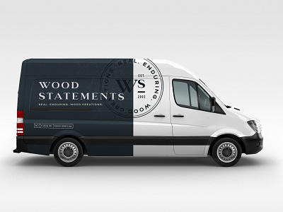 Wood Statements Van Graphics brand design brand identity branding car corporate design corporate identity design emblem graphic design graphics logo van vehicle design vehicle graphics vehicle wrap woodworking