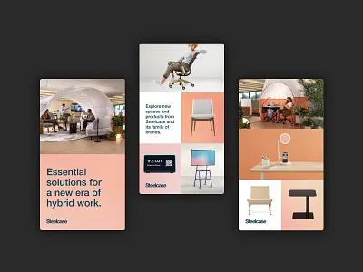 Steelcase Instagram Stories app corporate design graphic design instagram instagram feed instagram story mobile mobile design story design ui ux