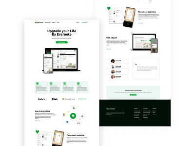 Evernote - Website Redesign. design evernote graphic design landing page page redesign ui ux ui design ui redesign ui web design ux redesign web web design web landing page web page web ui website redesign
